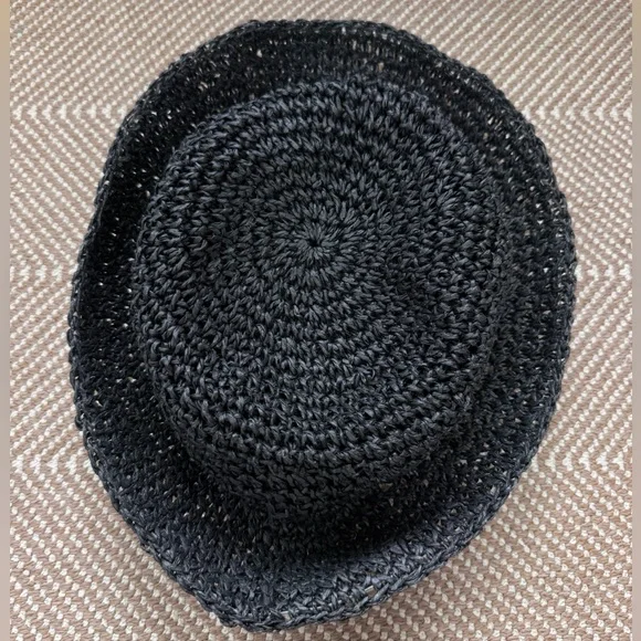 Vitamin A Black Crochet Hat - Picture 1 of 6